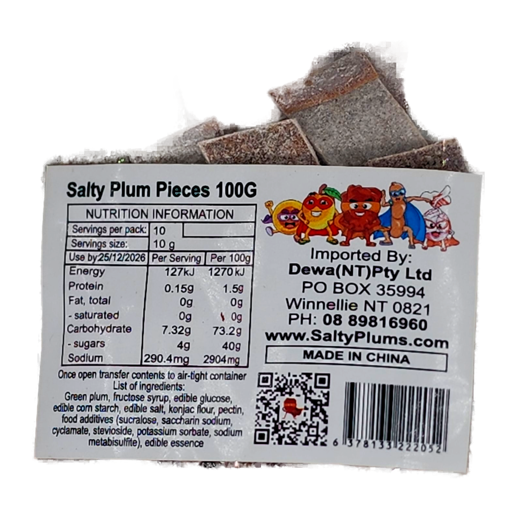SALTY PLUM PIECES 100G