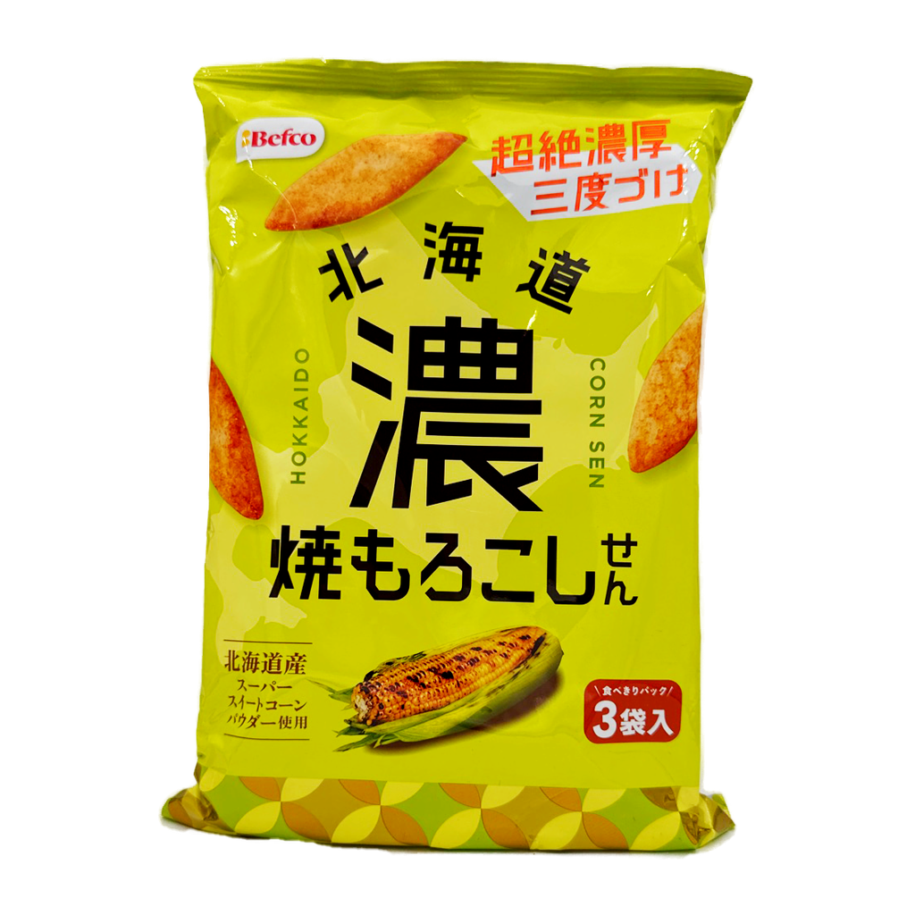 Befco Hokkaido Rice Cracker Grilled Corn Flavour.