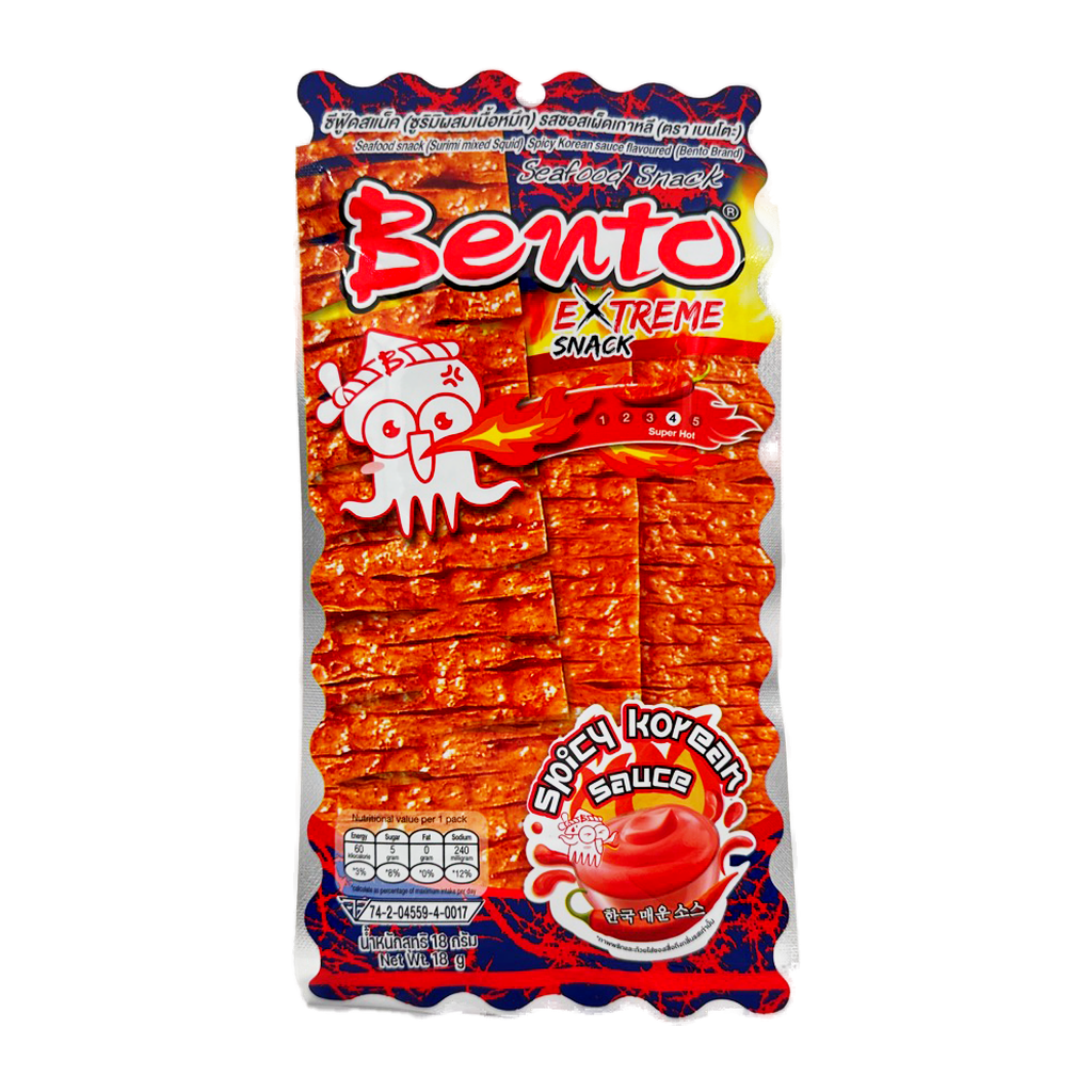 Bento Squid Snack Spicy Korean Flavour 24G