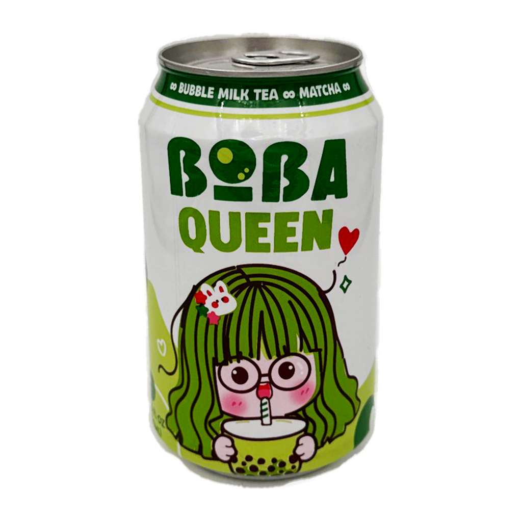Boba Queen Bubble Milk Tea Matcha Flavour. 330Ml