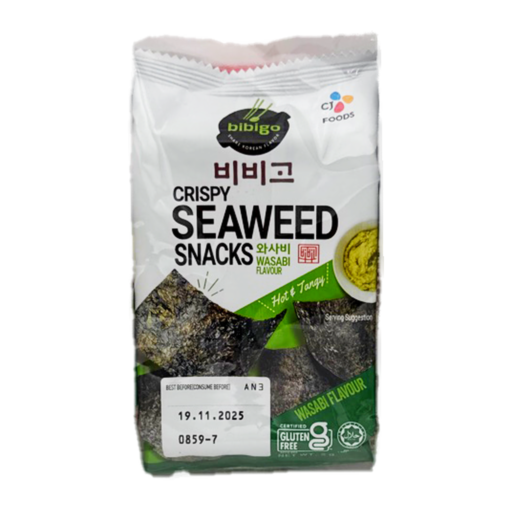 Cj Bibigo Crispy Seaweed Wasabi Flavour. 3P