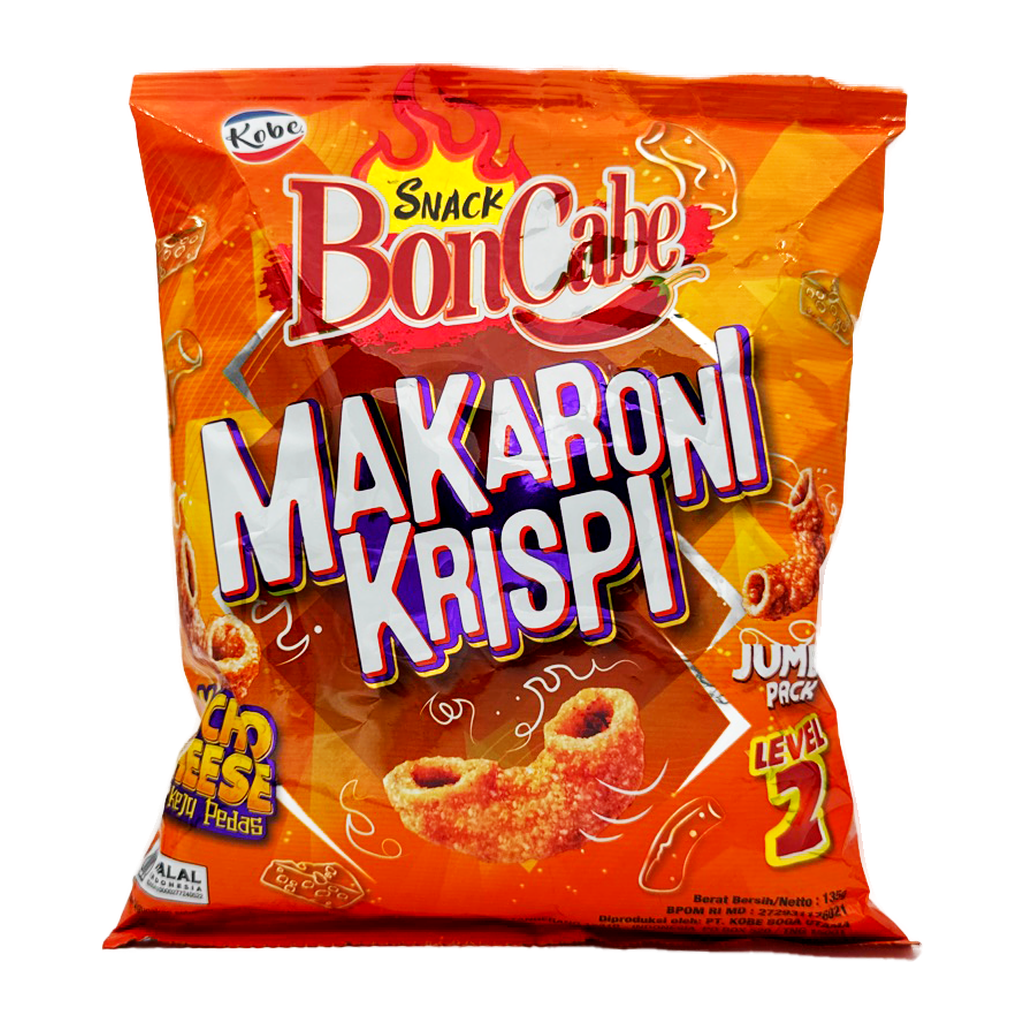 Kobe Snack Boncabe Macaroni Nacho Cheese 150G