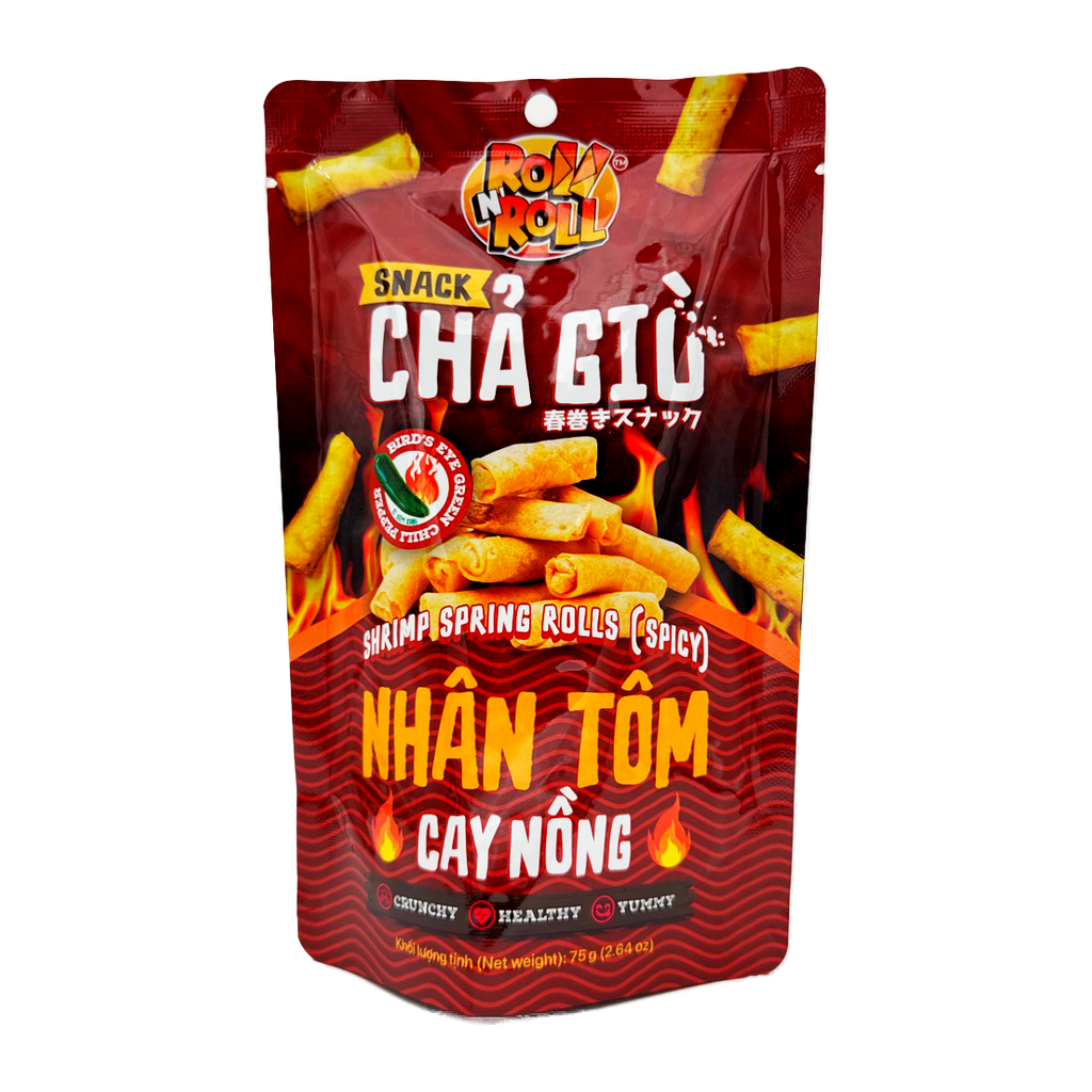 Rollnroll Shrimp Spring Roll Snack (Hot) 75G 2024