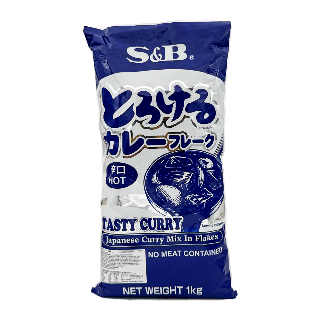 S&B Torokeru Curry Flake Hot 1Kg Blue