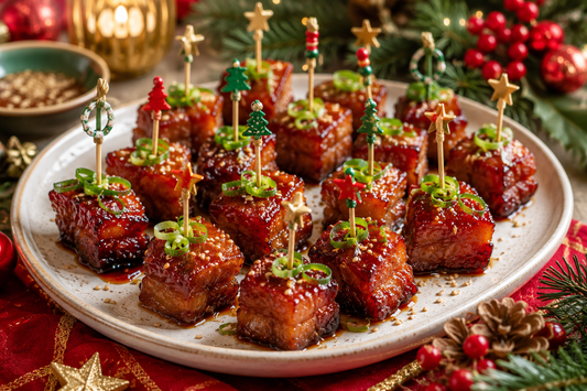 Sticky Korean Christmas Pork Belly Bites