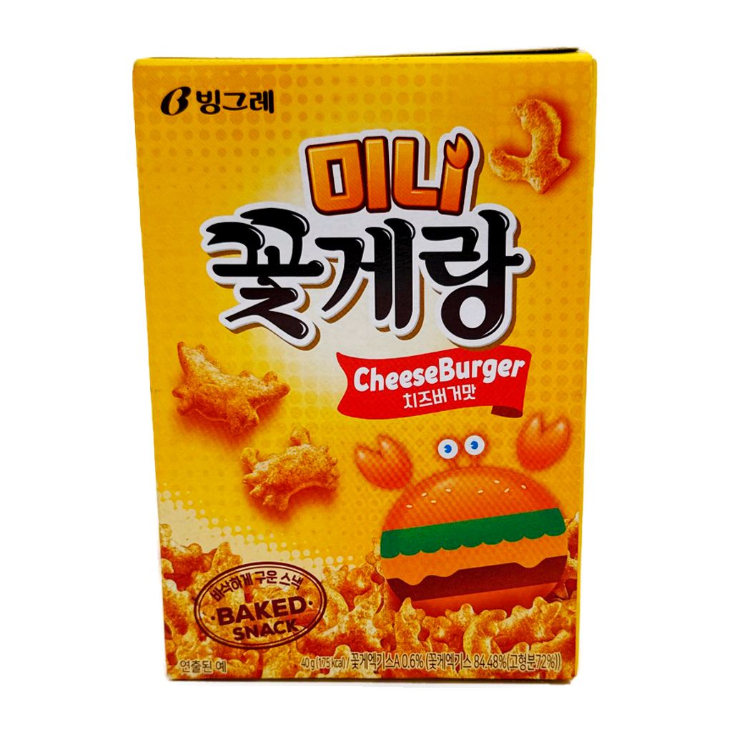 Binggrae Crab Snack Cheese Burger Flavour. 40G