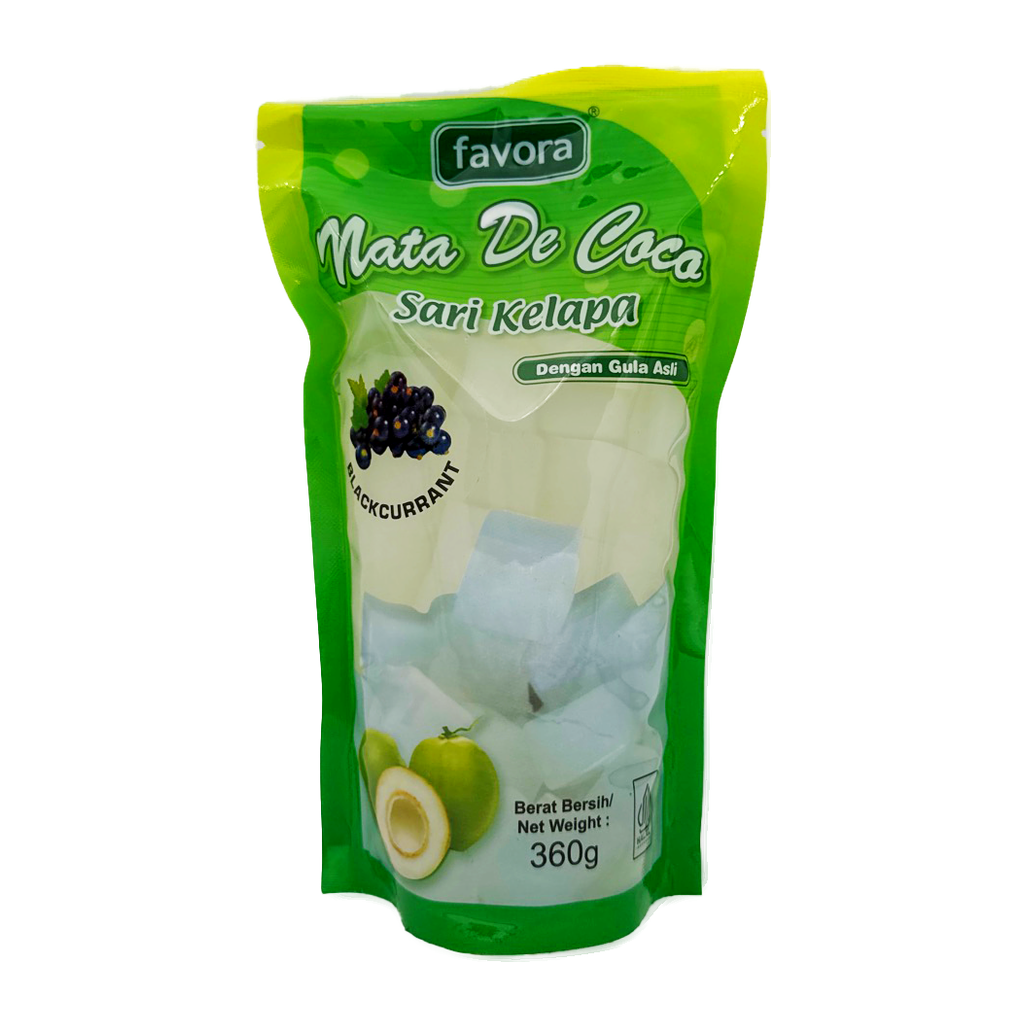 Favora Nata De Coco Blackcurra 360G