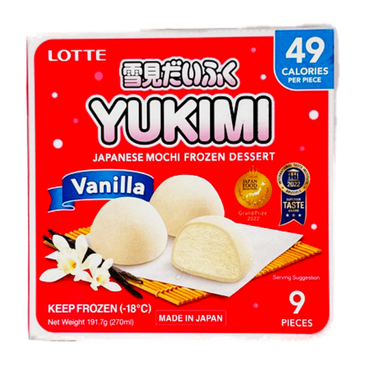 Lotte Mini Yukimi Vanilla Mochi 9 Pcs