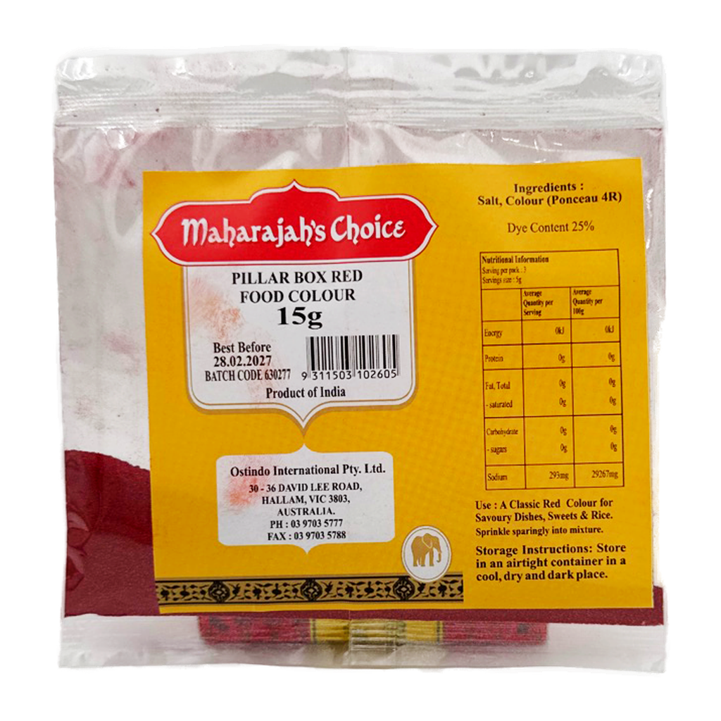 Maharajah Pillar Box Red Fd Colour 15G