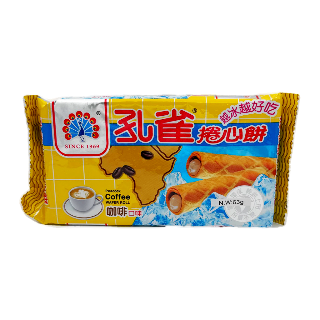 Peacock Coffee Wafer Roll 75G