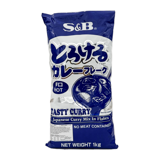 S&B Torokeru Curry Flake Hot 1Kg Blue