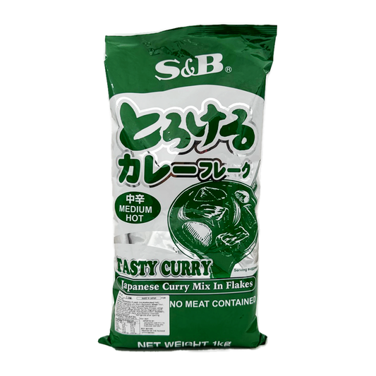 S&B Torokeru Curry Flake M-Hot 1Kg Green