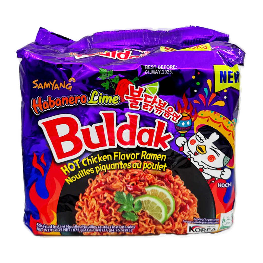 Samyang Chicken Noodle Habanero Lime Flavour. 5Pcs