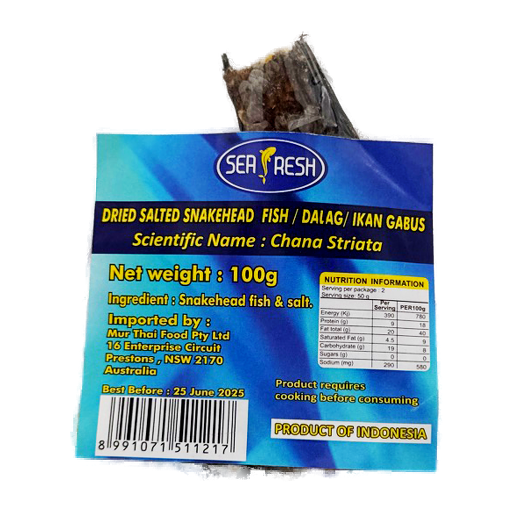 Sea Fresh Dried Snakehead Fish 100G
