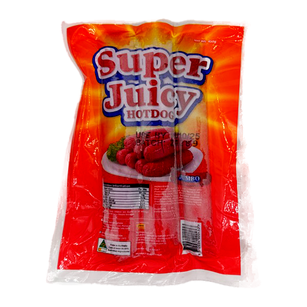 Super Juicy Jumbo Hotdog Sausage 450G