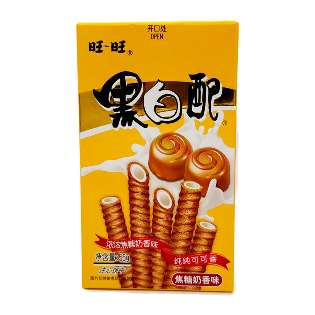 Want Want Black & White Caramel Biscuit Stick 56G