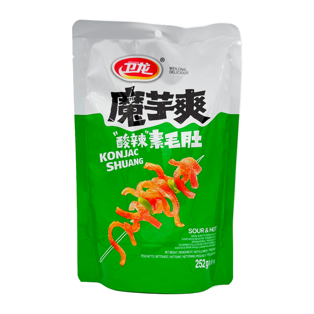 Weilong Konjac Snack Sour Spicy Flavour. 252G